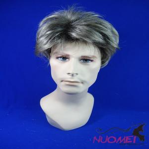 fashion man wigs, short, grey, fathers style