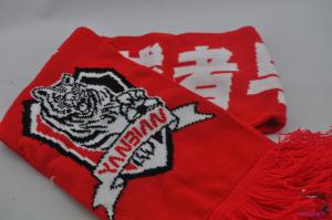 FS0016Fashion red scarf with pattern and Chinese