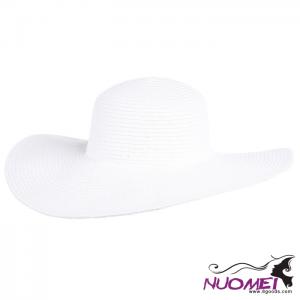 F0037 White Erin 5in. Brim Straw Hat