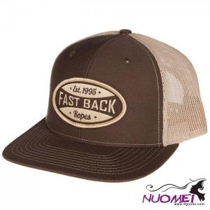 F0005 Brown/Tan Fastback Logo Cap