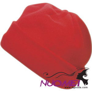 F0098 FLEECE BEANIE in Red