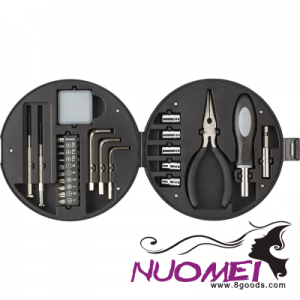 H0066 TWENTY FIVE PIECE TOOL SET in Black & Silver