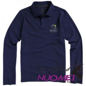 D0161 OAKVILLE LONG SLEEVE MENS POLO in Navy