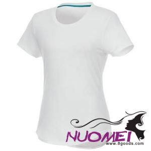 D0168 JADE SHORT SLEEVE LADIES RECYCLED TEE SHIRT in White Solid