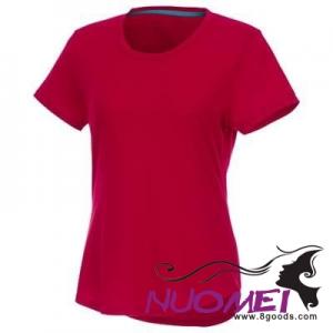 D0174 JADE SHORT SLEEVE LADIES RECYCLED TEE SHIRT in Red