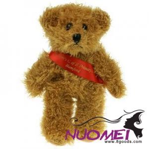 B0054 15CM SPARKIE BEAR with Sash