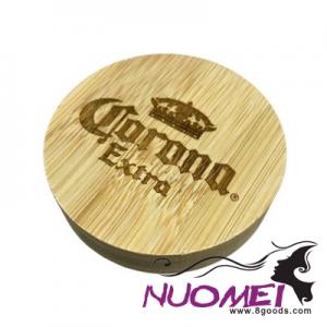 B0332 BAMBOO BOTTLE OPENER with Fridge Magnet