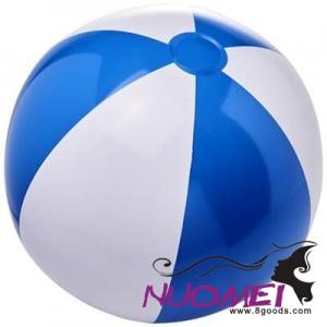 B0418 BORA SOLID BEACH BALL in Royal Blue-white Solid