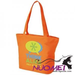 B0424 PANAMA ZIPPERED TOTE BAG in Orange