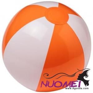 B0428 PALMA SOLID BEACH BALL in White Solid-orange