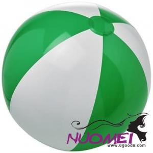 B0431 BORA SOLID BEACH BALL in Green-white Solid