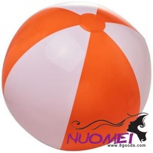 B0433 BORA SOLID BEACH BALL in Orange-white Solid