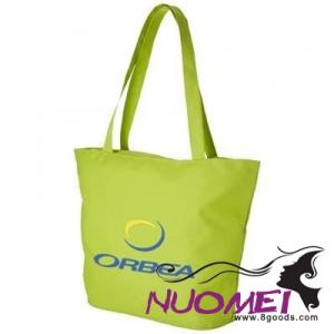 B0436 PANAMA ZIPPERED TOTE BAG in Lime