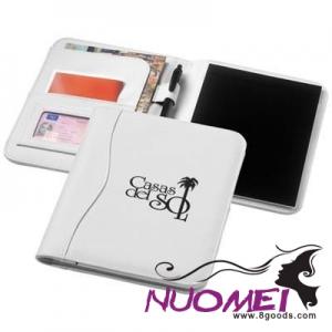 F0462 EBONY A5 PORTFOLIO in White Solid