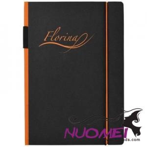 D0632 CUPPIA A5 HARD COVER NOTE BOOK in Black Solid-orange