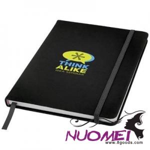 D0637 SPECTRUM A5 HARD COVER NOTE BOOK in Black Solid