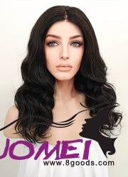 F1043 16" Long Wavy Black Lace Front