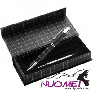 D0670 METAL BALL PEN in Black & Silver