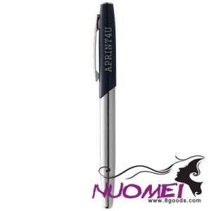 D0691 GENEVA ROLLERBALL PEN in Silver-navy