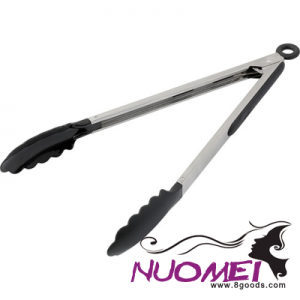 F0709 FOOD TONGS in Black & Silver