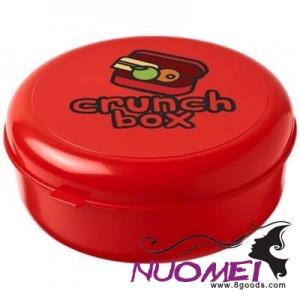 F0737 ROUND PLASTIC PASTA BOX in Red