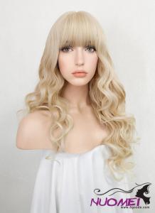 D0987 Blonde Wavy Bob Synthetic Wig