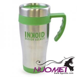 H0478 OREGON STAINLESS STEEL METAL TRAVE MUG in Green