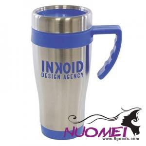 H0479 OREGON STAINLESS STEEL METAL TRAVE MUG in Blue