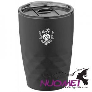 H0483 GEO 350 ML COPPER VACUUM THERMAL INSULATED TUMBLER in Black Solid