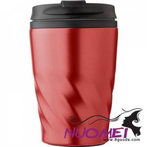 H0487 STAINLESS STEEL METAL MUG (325ML) in Red