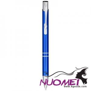 H0638 MONETA ANODIZED ALUMINIUM METAL CLICK BALL PEN in Blue