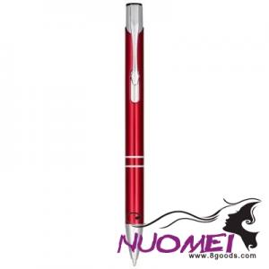 H0639 MONETA ANODIZED ALUMINIUM METAL CLICK BALL PEN in Red