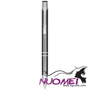 H0641 MONETA ANODIZED ALUMINIUM METAL CLICK BALL PEN in Grey